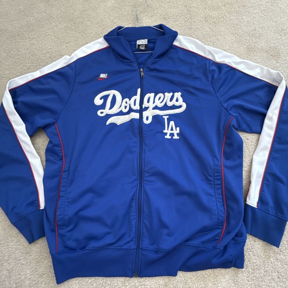 Vtg Nike Los Angeles Dodgers Jacket Cooperstown Collection Embroidered Men's XXL - Picture 10 of 15